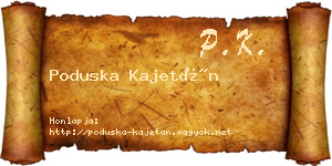 Poduska Kajetán névjegykártya